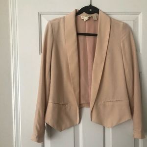Cynthia Rowley XS Blush Silk Blazer